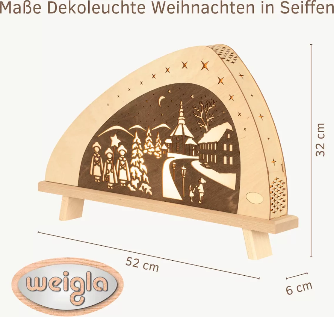 Weigla LED Lichterbogen »Weihnachten in Seiffen, Dekolampe asymmetrisch aus günstig online kaufen