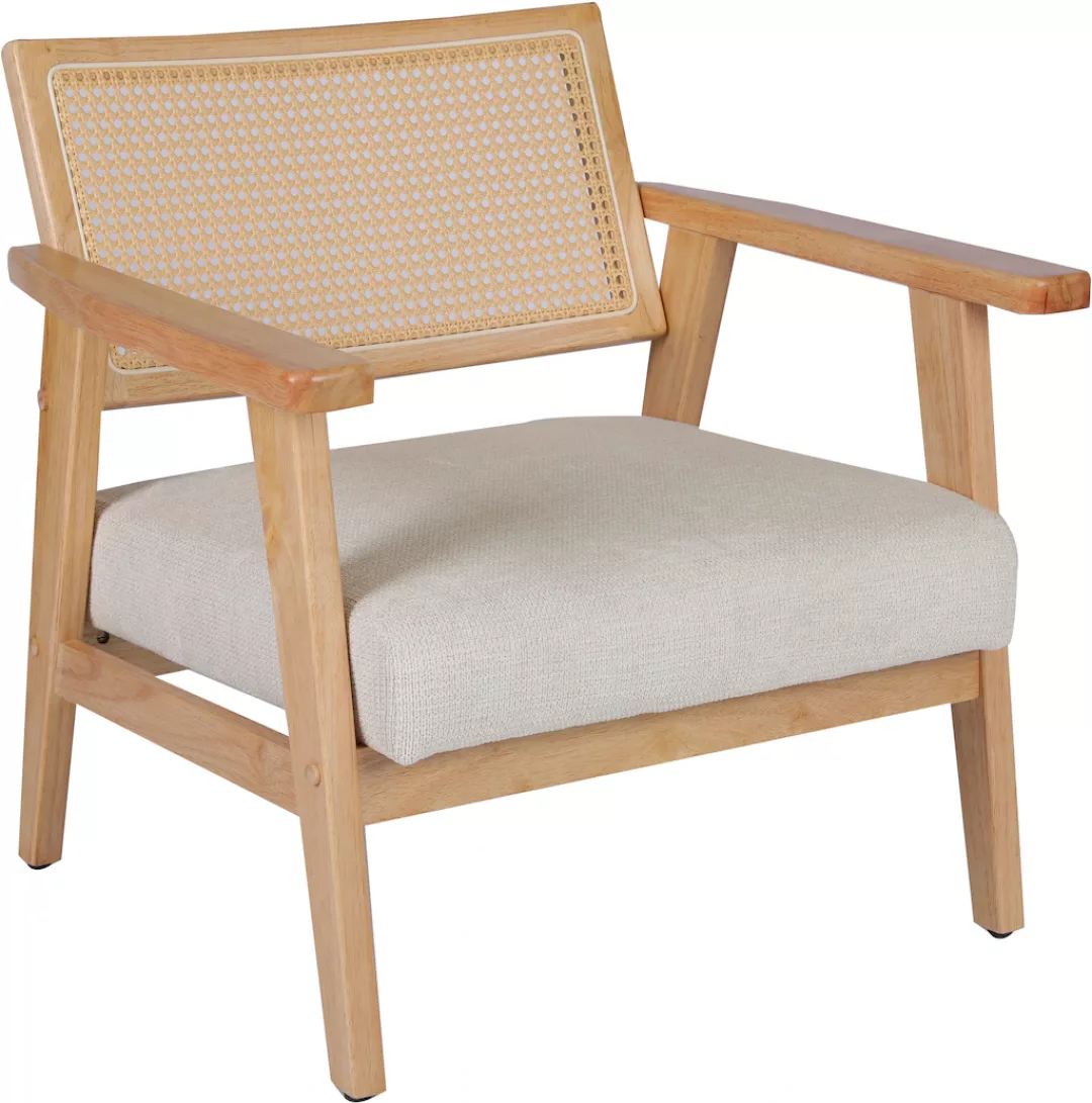 Home affaire Loungesessel "VILLAINE", Einzelsessel, Rattan-Sessel mit Wiene günstig online kaufen