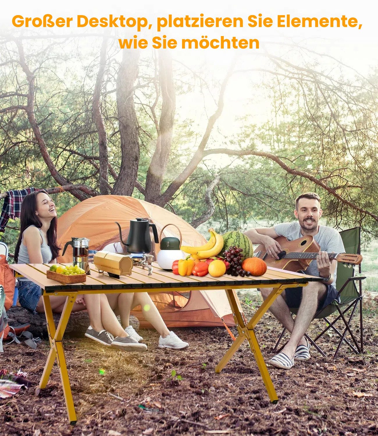 LEAZZLE Campingtisch Outdoor Alu Campingtisch 90x60x45cm, günstig online kaufen