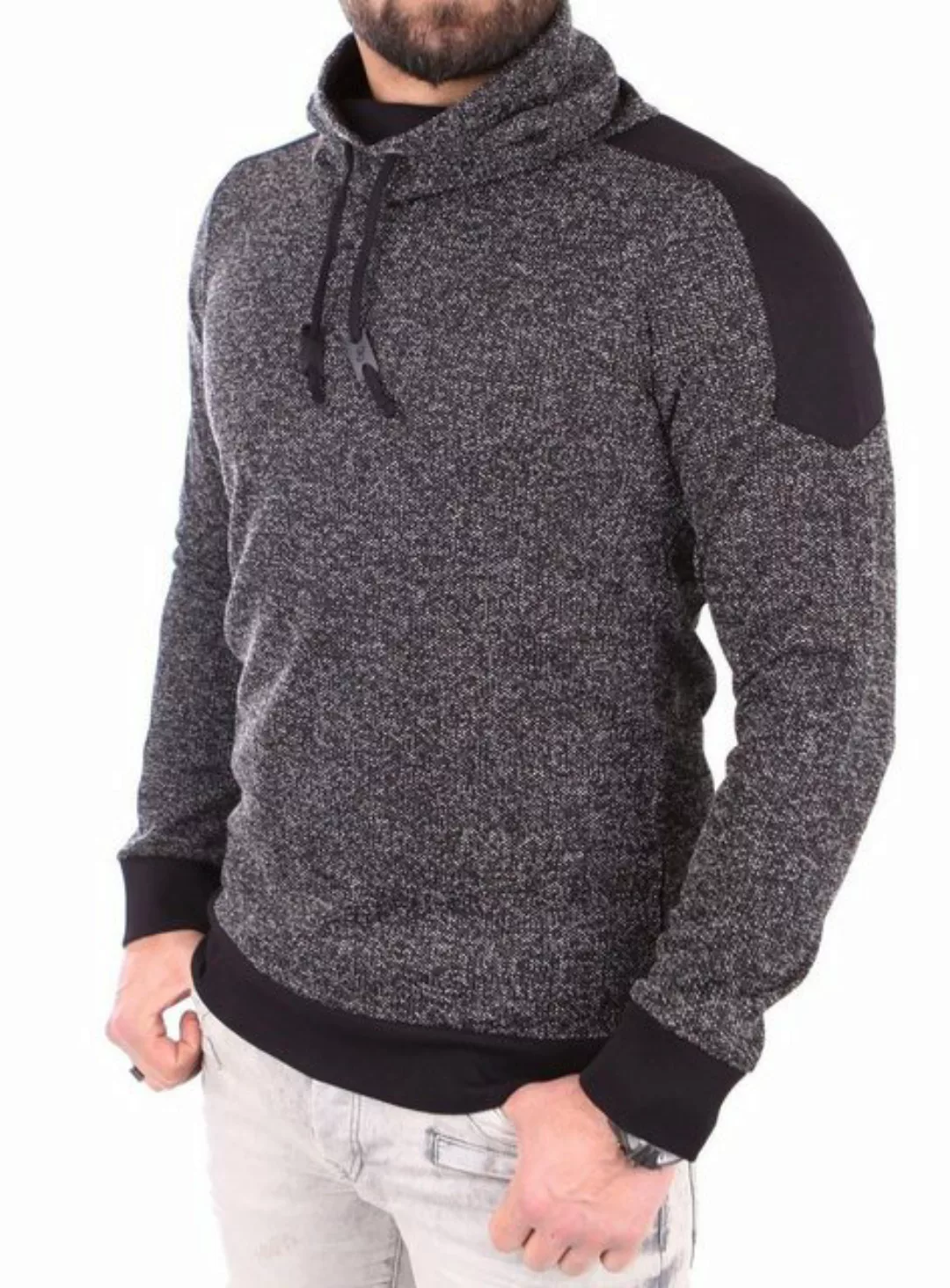 Reslad Strickpullover Reslad Herren Huge Collar Sweatshirt Pullover RS-105 günstig online kaufen