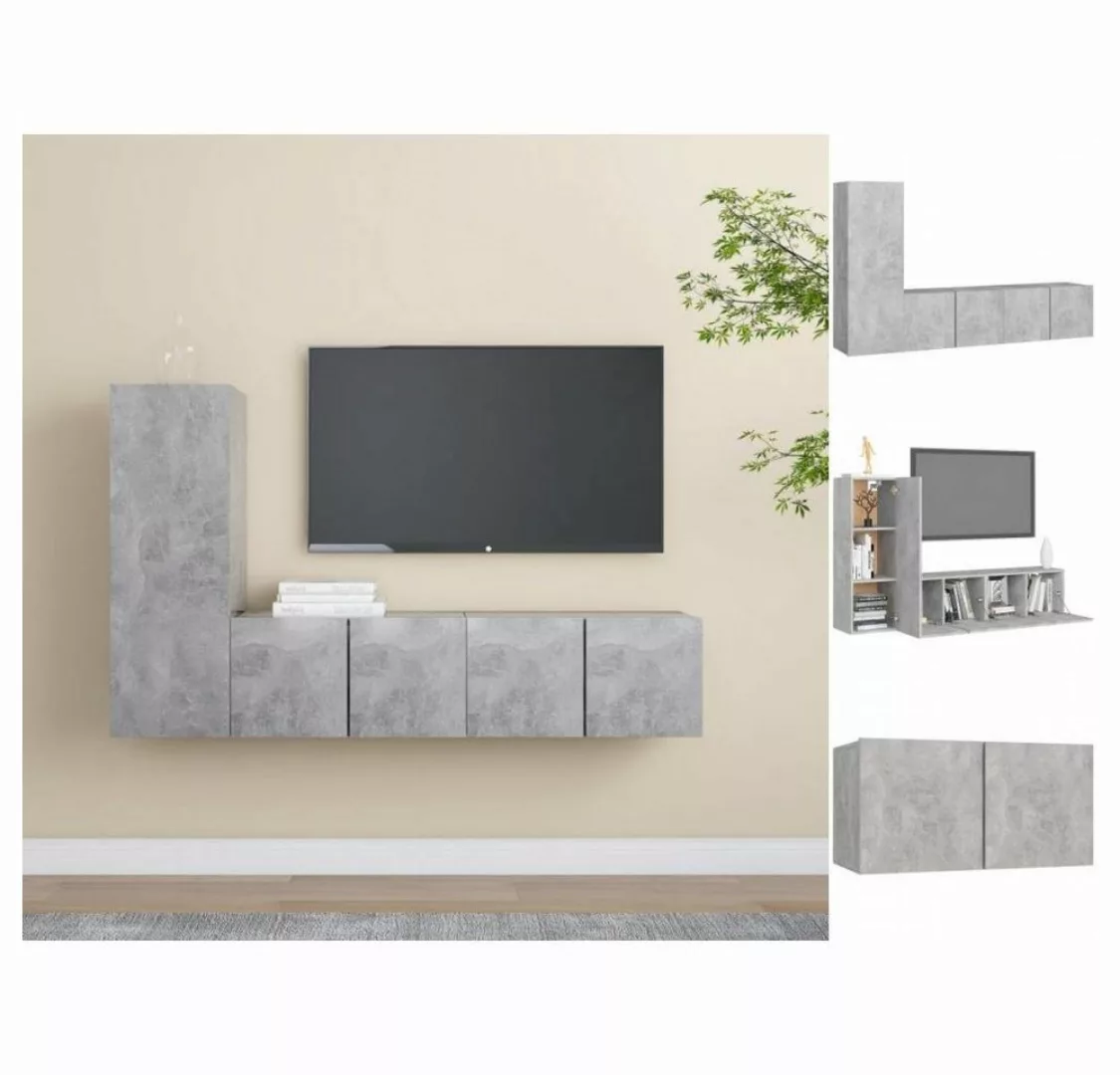 vidaXL TV-Schrank 3-tlg TV-Schrank-Set Betongrau Spanplatte günstig online kaufen