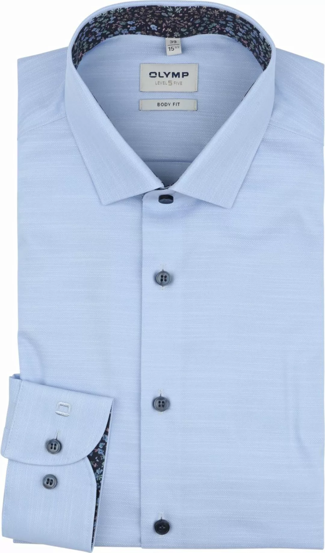 OLYMP Level 5 Hemd Stretch Blau - Größe 38 günstig online kaufen
