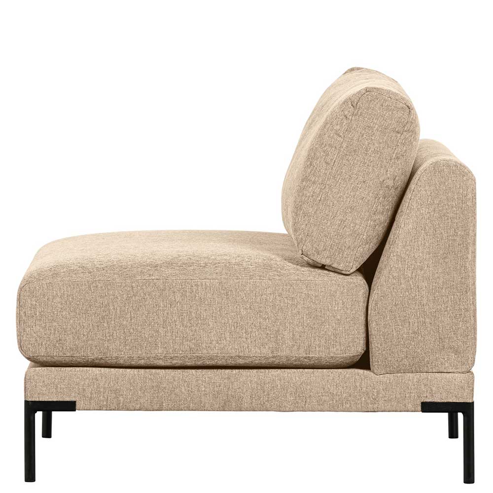 Sofa Modulsofa Element mit Fußgestell aus Metall und einem Sitzplatz günstig online kaufen