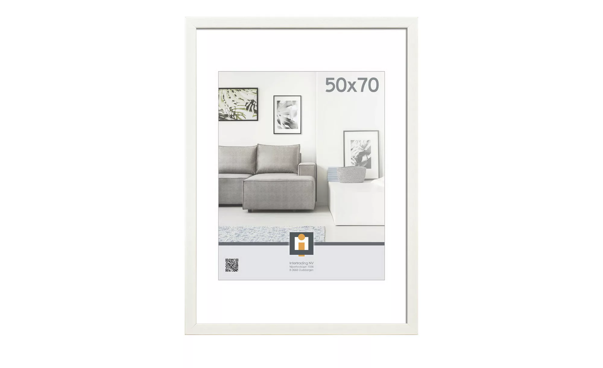 Bilderrahmen 50x70cm  Livorno - weiß - 55 cm - 75 cm - 1,5 cm - Sconto günstig online kaufen