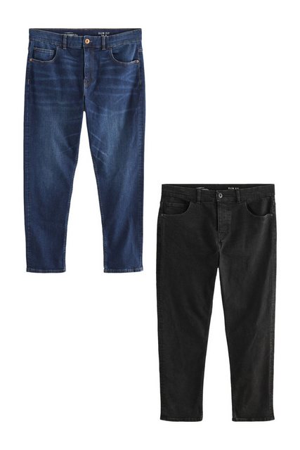 Next Slim-fit-Jeans Klassische Stretch-Jeans im 2er-Pack (2-tlg) günstig online kaufen