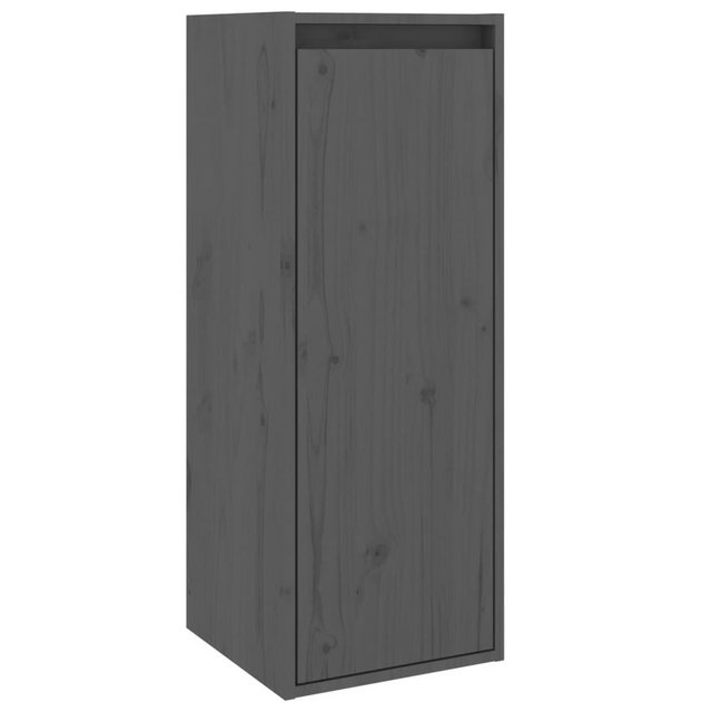 vidaXL Hängeschrank Hängeschrank Wandschrank Grau 30x30x80 cm Massivholz Ki günstig online kaufen