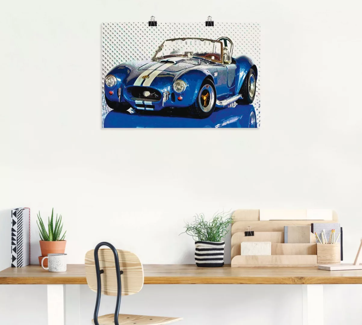Artland Wandbild »Shelby Cobra blau«, Auto, (1 St.), als Leinwandbild, Post günstig online kaufen