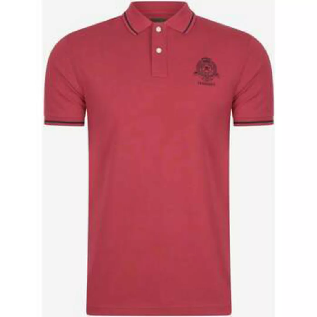 Hackett  T-Shirts & Poloshirts Poloshirt mit Heritage-Logo – Weinrot günstig online kaufen