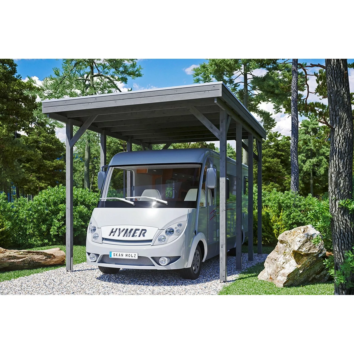 Carport Friesland Caravan Schiefergrau 397 x 555 cm günstig online kaufen