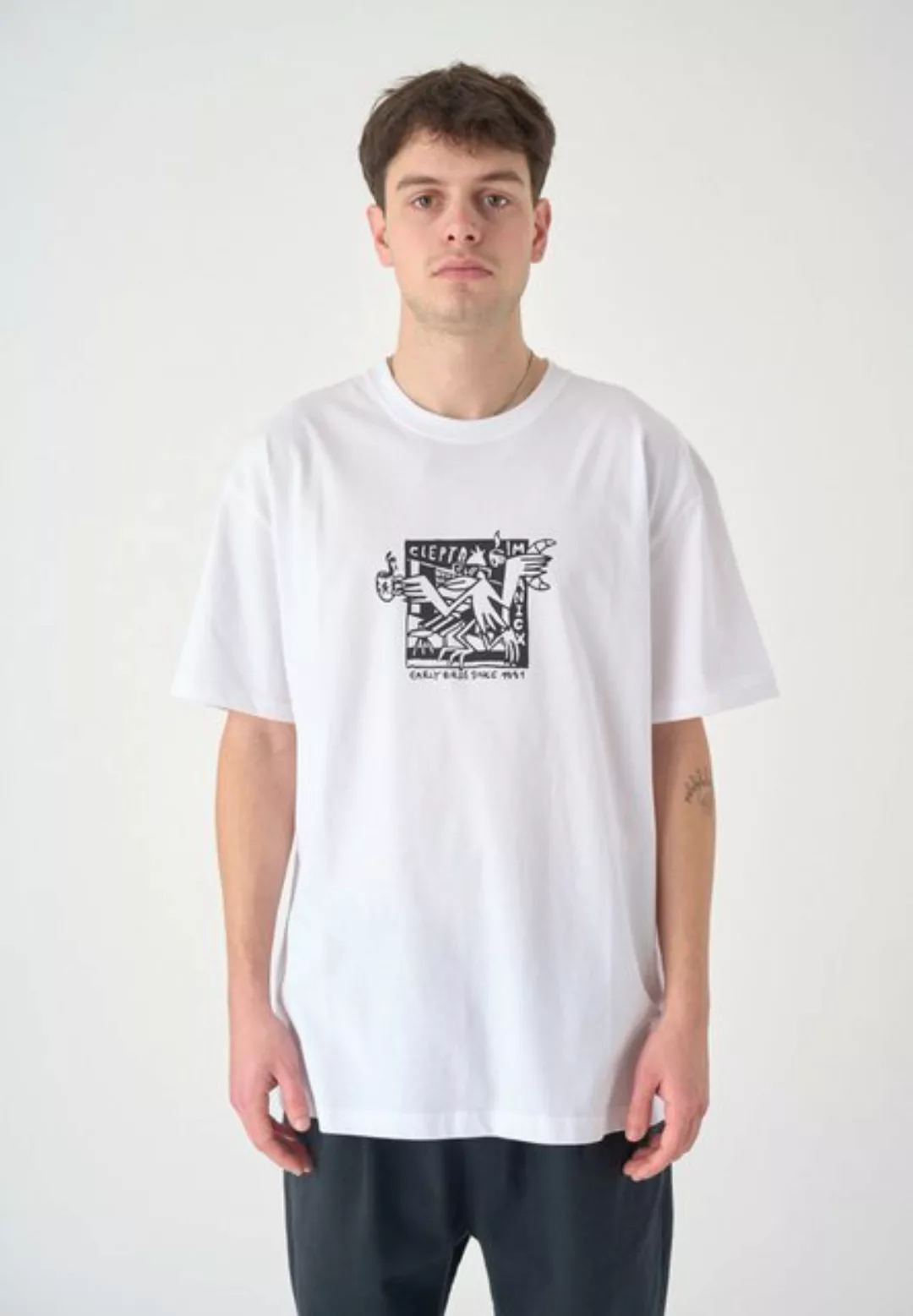 Cleptomanicx T-Shirt Early Birds - black günstig online kaufen