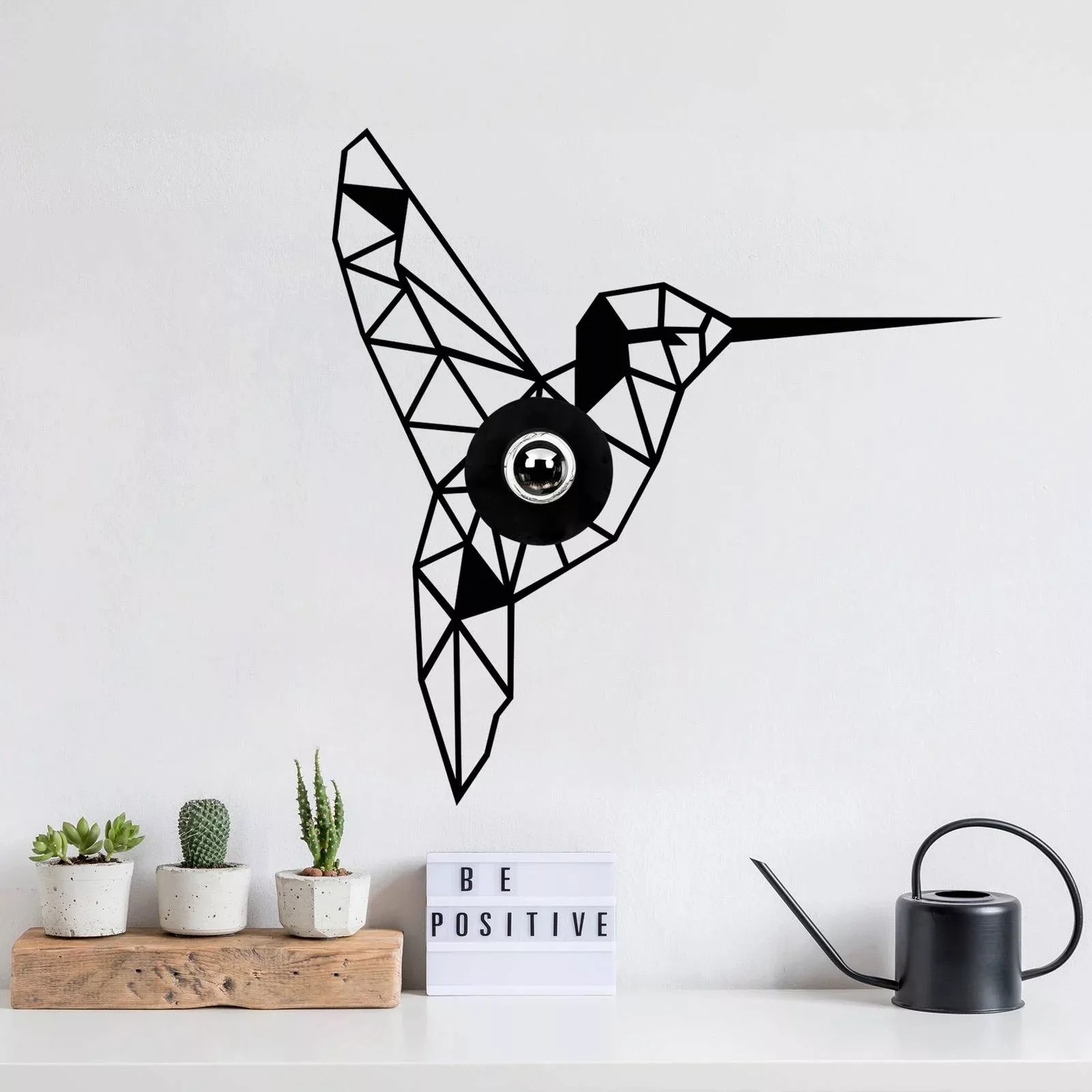 Wandlampe W-053 Lasercut, schwarzes Vogeldesign günstig online kaufen