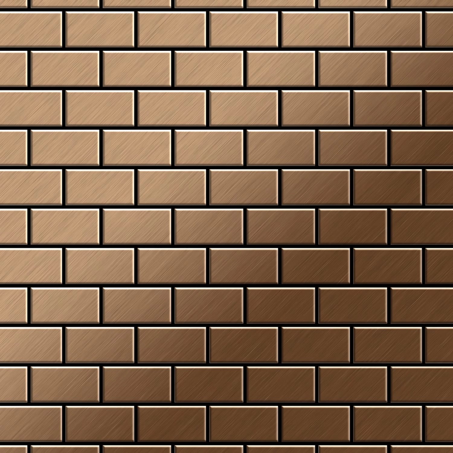 ALLOY Mosaik Fliese Massiv Metall Titan Gebürstet Kupfer 1,6mm Stark House- günstig online kaufen