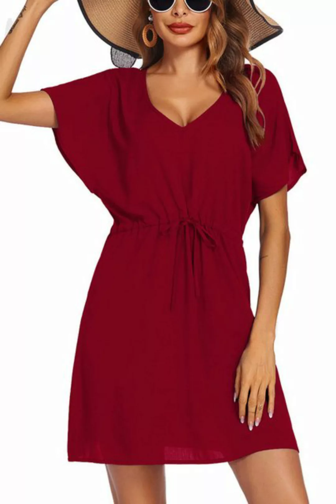 B.X Sommerkleid Damen Freizeit Minikleid Lose Strandkleid Cocktailkleid Tun günstig online kaufen