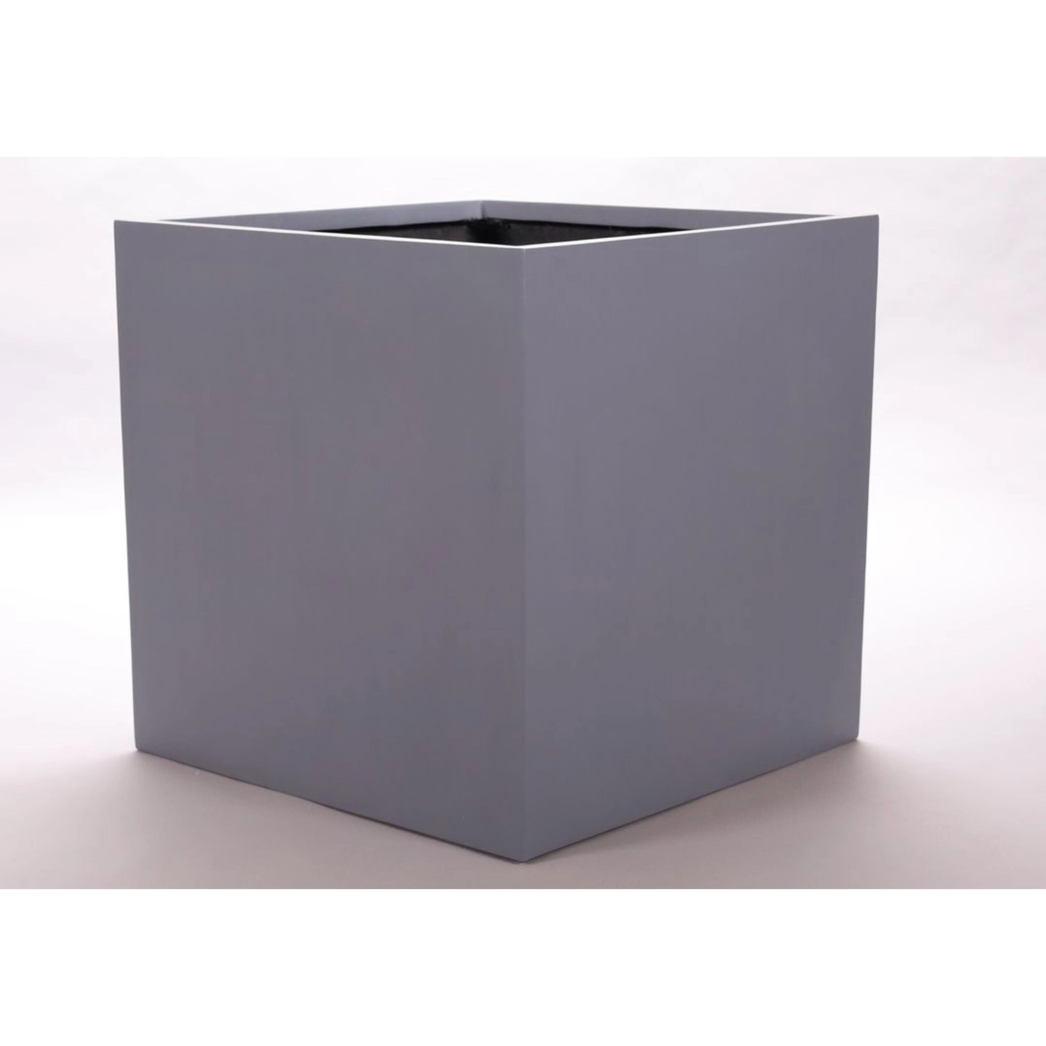 Elegant Einrichten Pflanzkübel Fiberglas Quadratisch 90x90x90cm Grau günstig online kaufen
