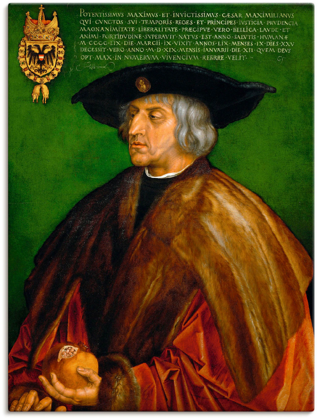 Artland Leinwandbild "Kaiser Maximilian I. 1519.", Menschen, (1 St.), auf K günstig online kaufen