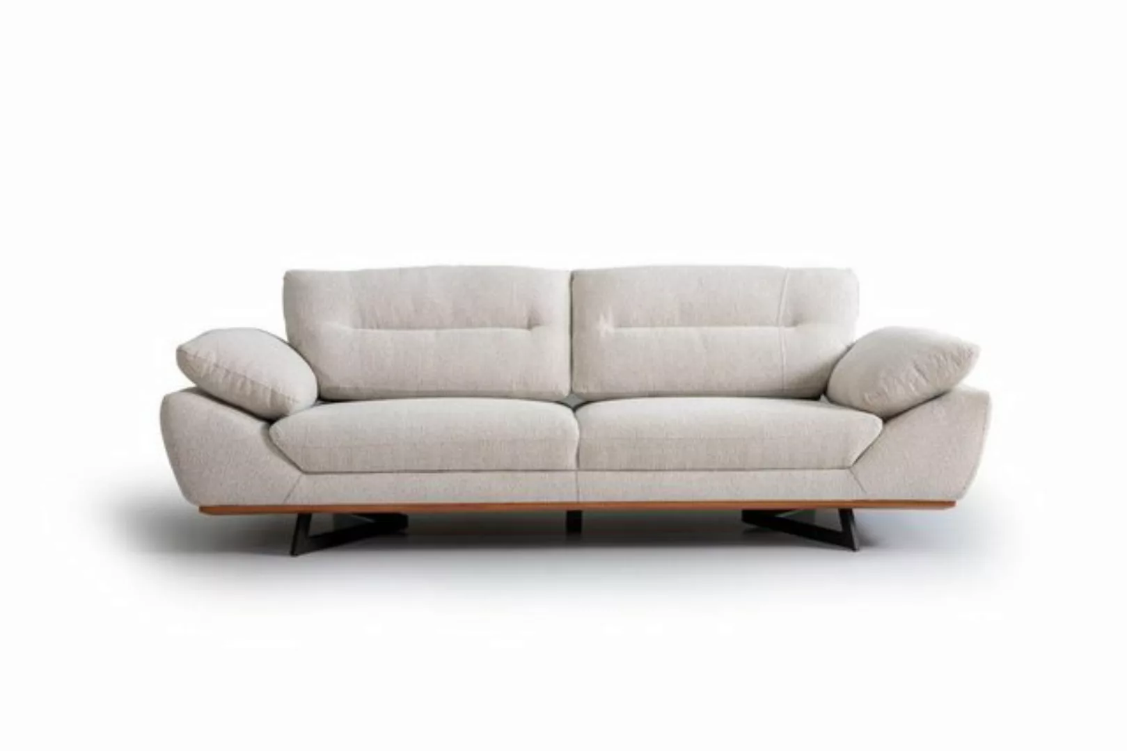 Xlmoebel Sofa Sofa mit Design 3-Sitzer Couch Polstermöbel Design in Weiß fü günstig online kaufen