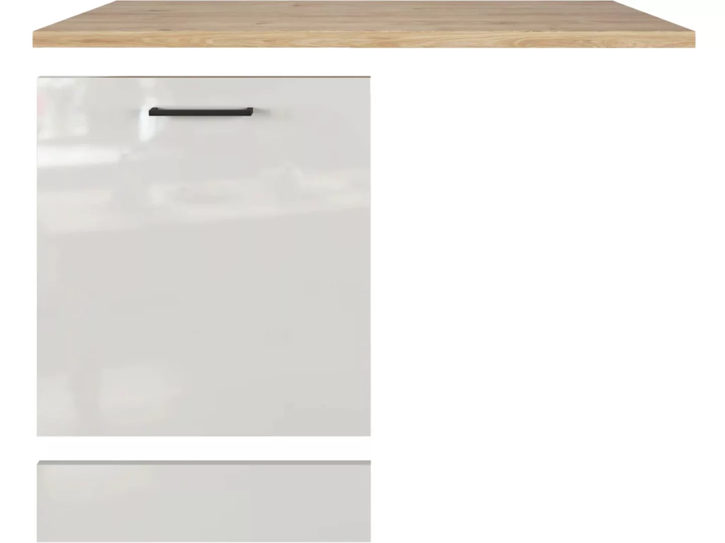 Flex-Well Exclusiv Geschirrspüler-Paket vollint. Lund Lichtgrau glanz-Rauch günstig online kaufen