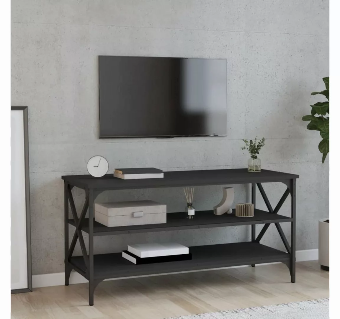 furnicato TV-Schrank Schwarz 100x40x50 cm Holzwerkstoff günstig online kaufen