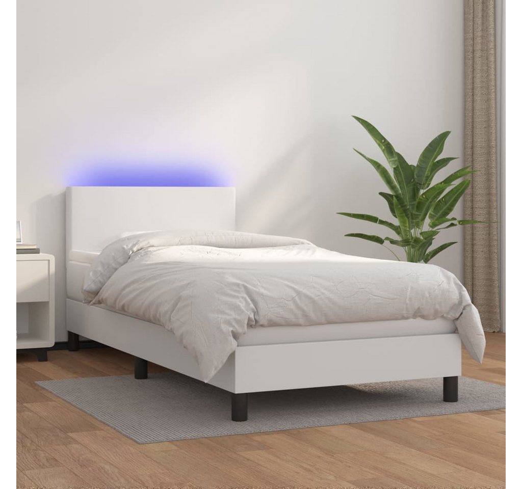 vidaXL Boxspringbett Bett Boxspringbett mit Matratze & LED Kunstleder (90 x günstig online kaufen