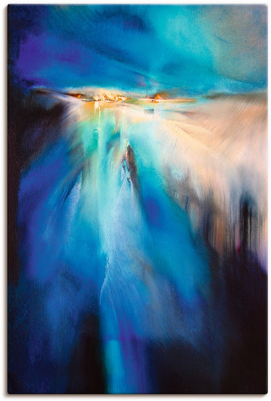 Artland Leinwandbild "Winterabend II", Gegenstandslos, (1 St.), auf Keilrah günstig online kaufen