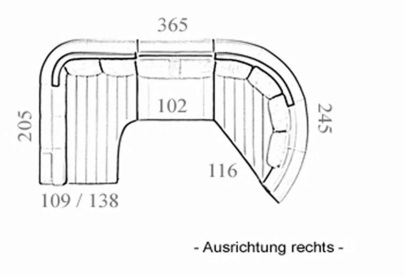 BULLHOFF Wohnlandschaft Leder Wohnlandschaft XXL Sofa U-Form Couch Blau Grü günstig online kaufen