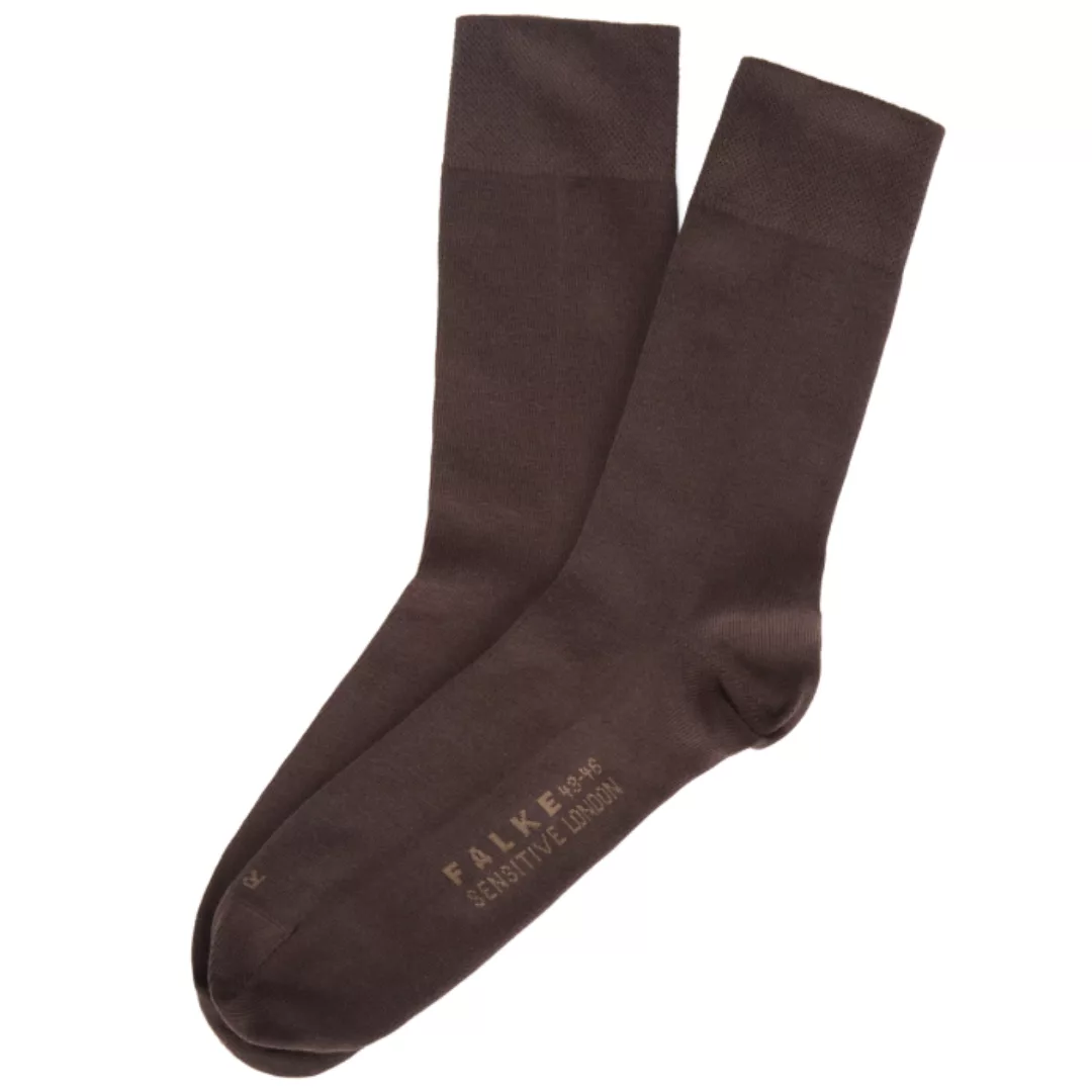 FALKE Sensitive London Herren Socken, 47-50, Braun, Uni, Baumwolle, 14616-5 günstig online kaufen