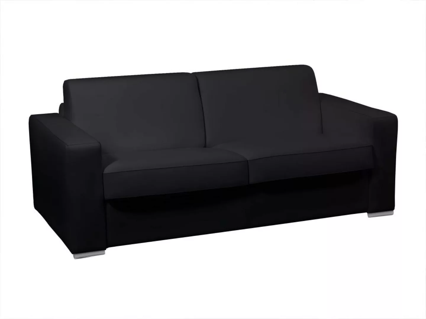 Schlafsofa mit Matratze 3-Sitzer - 100% Büffelleder - Matratze 14 cm - Schw günstig online kaufen