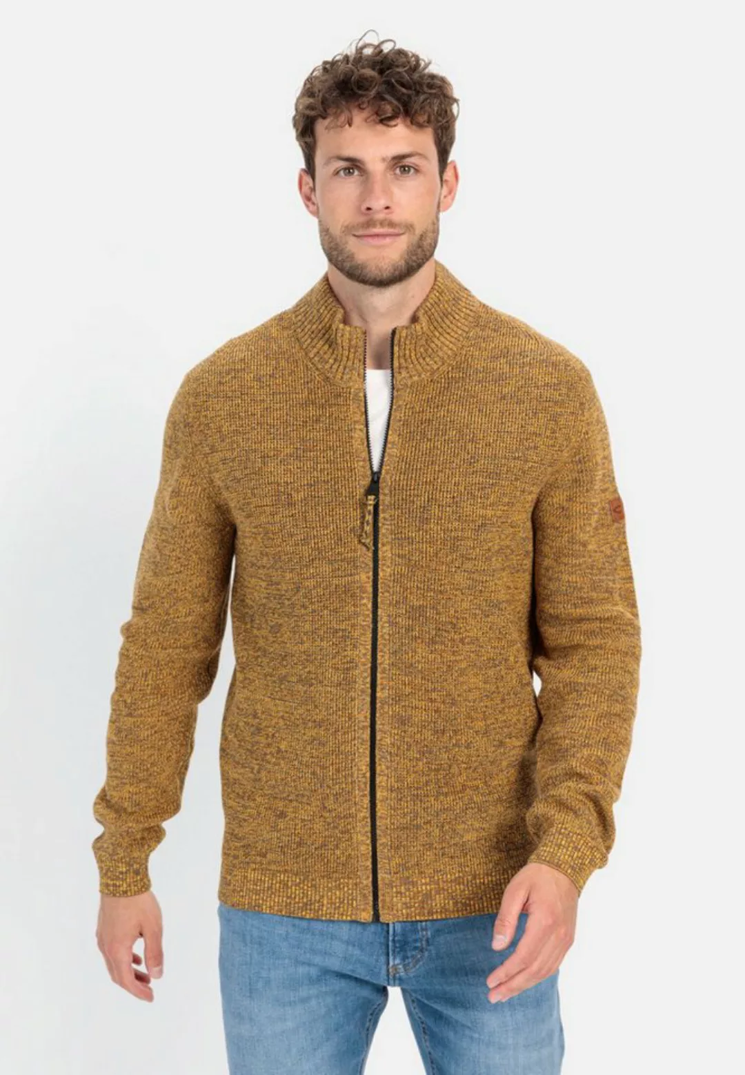 camel active Strickjacke mit Stehkragen günstig online kaufen