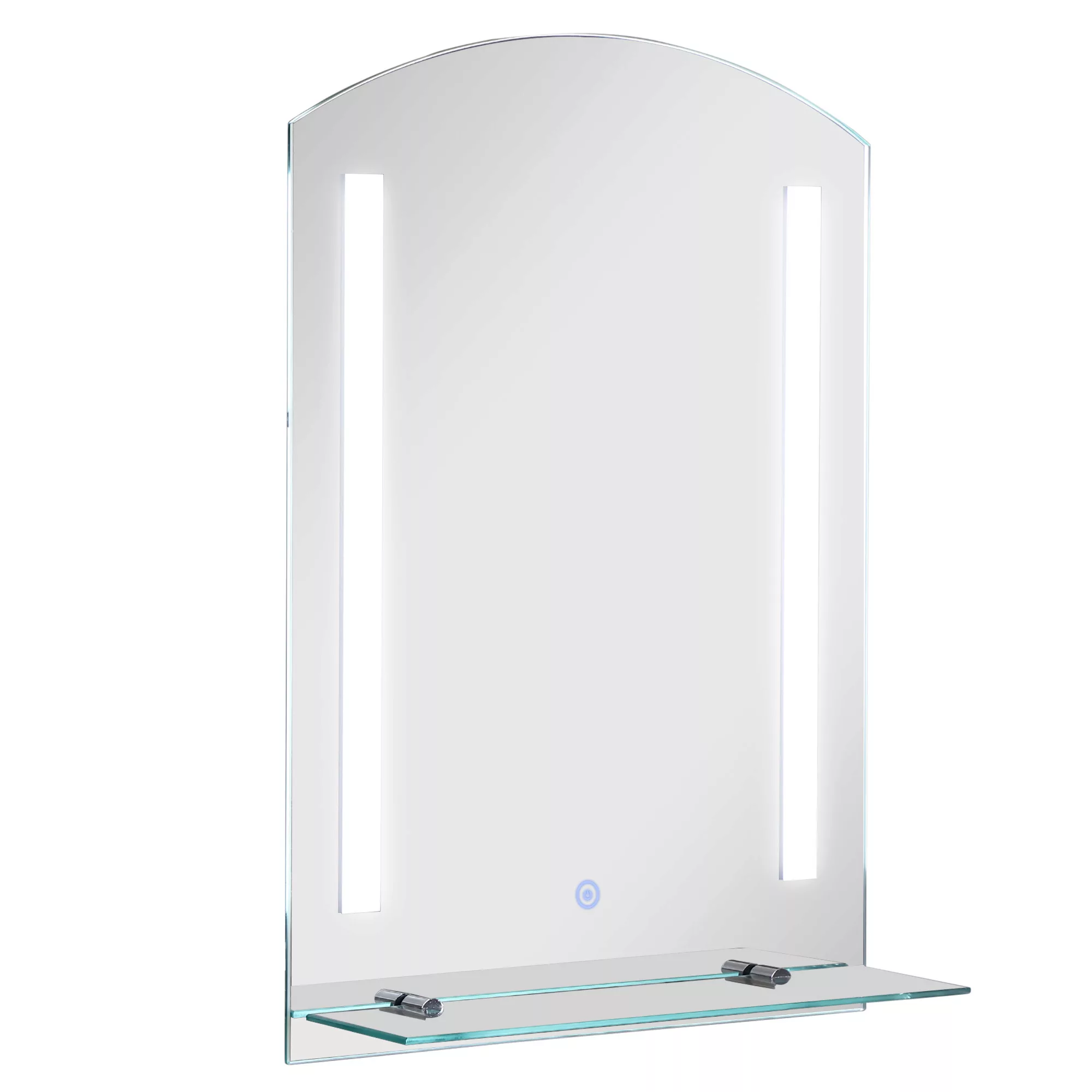 HOMCOM Wandspiegel  Badezimmerspiegel mit Ablage, LED 15W, Wasserdicht, 50x günstig online kaufen