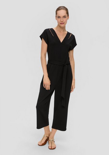 s.Oliver BLACK LABEL Overall Jumpsuit aus Interlock-Jersey mit Elastikbund günstig online kaufen