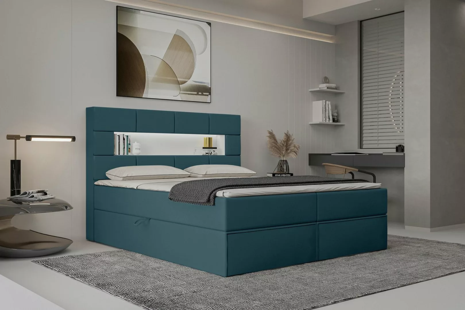 99rooms Boxspringbett Comfy (Schlafzimmerbett, Bett), LED-Beleuchtung günstig online kaufen