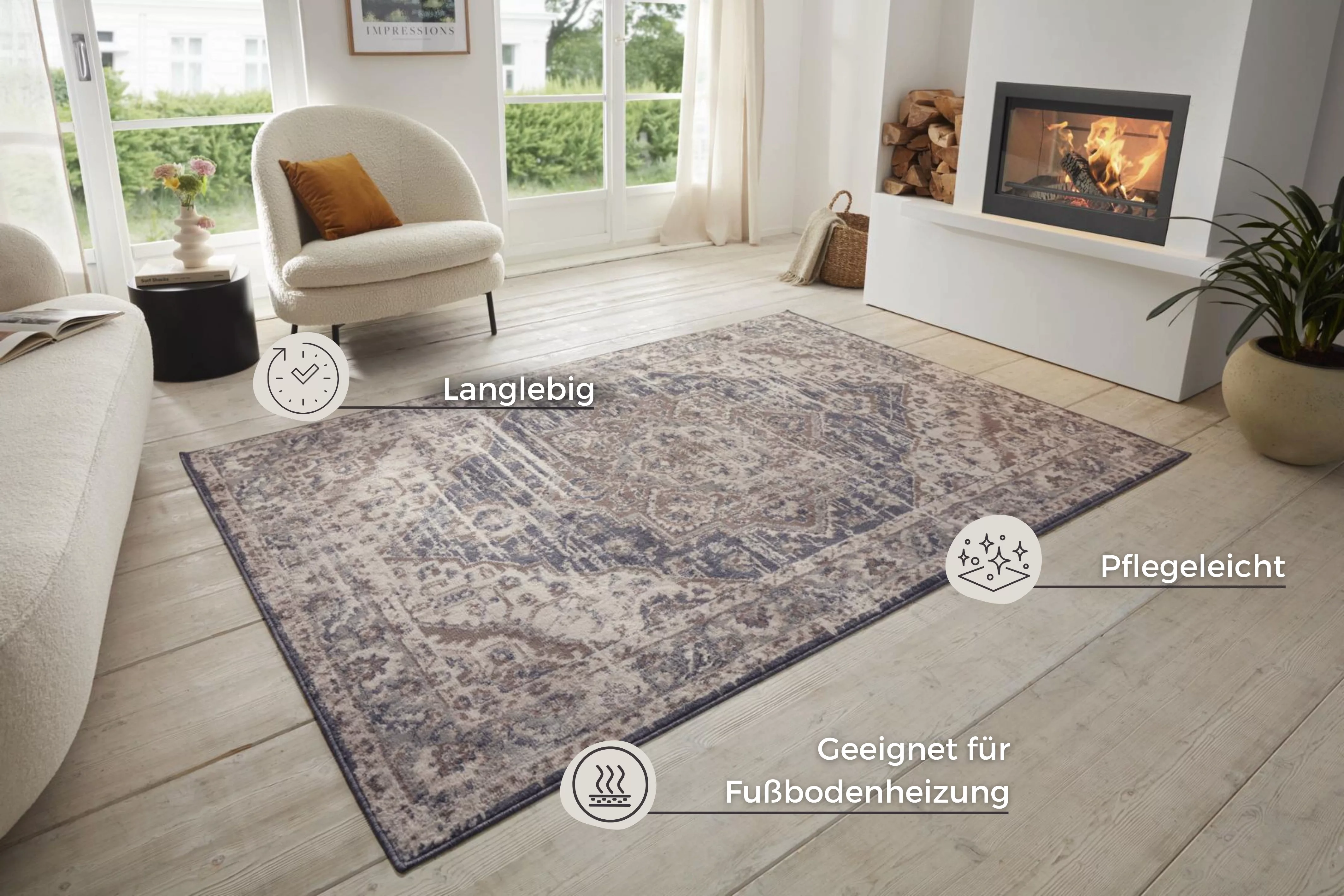 HANSE Home Teppich »Sand«, rechteckig, Kurzflor, Weich, Orient, Vintage, Wo günstig online kaufen