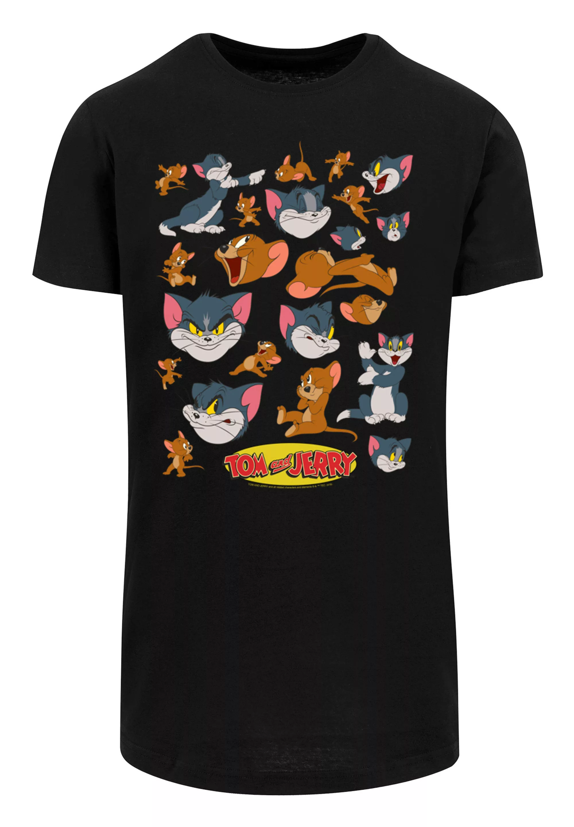 F4NT4STIC T-Shirt "Long Cut T-Shirt Tom and Jerry TV Serie Many Faces", Her günstig online kaufen