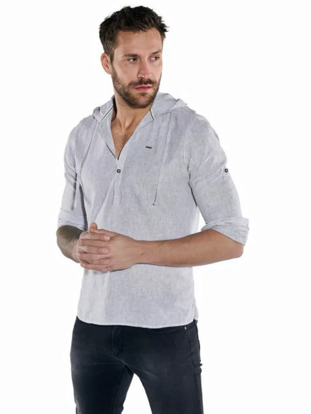 emilio adani Langarmhemd Langarm-Hemd mit Leinenanteil günstig online kaufen