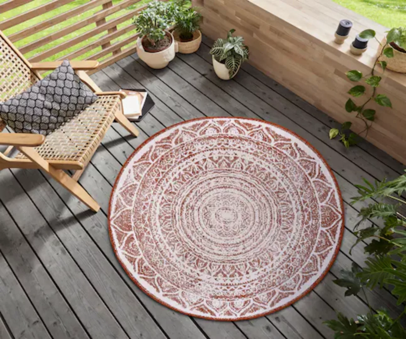 NORTHRUGS Teppich »Siruma«, rund, In- & Outdoor, Wendeteppich, Orientalisch günstig online kaufen