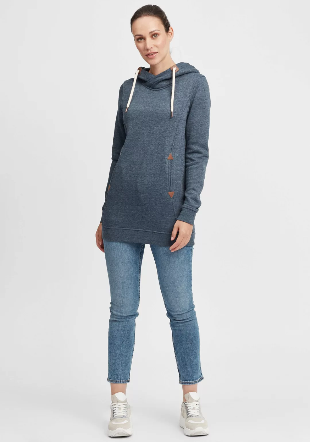 OXMO Hoodie OXVicky Hood Kapuzenpullover mit Cross-Over Kragen günstig online kaufen