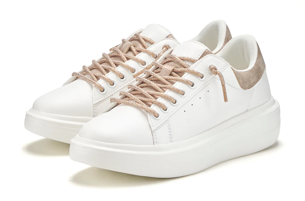 LASCANA Sneaker "Freizeitschuhe,", mit Metallicdetails und elastischen Schn günstig online kaufen