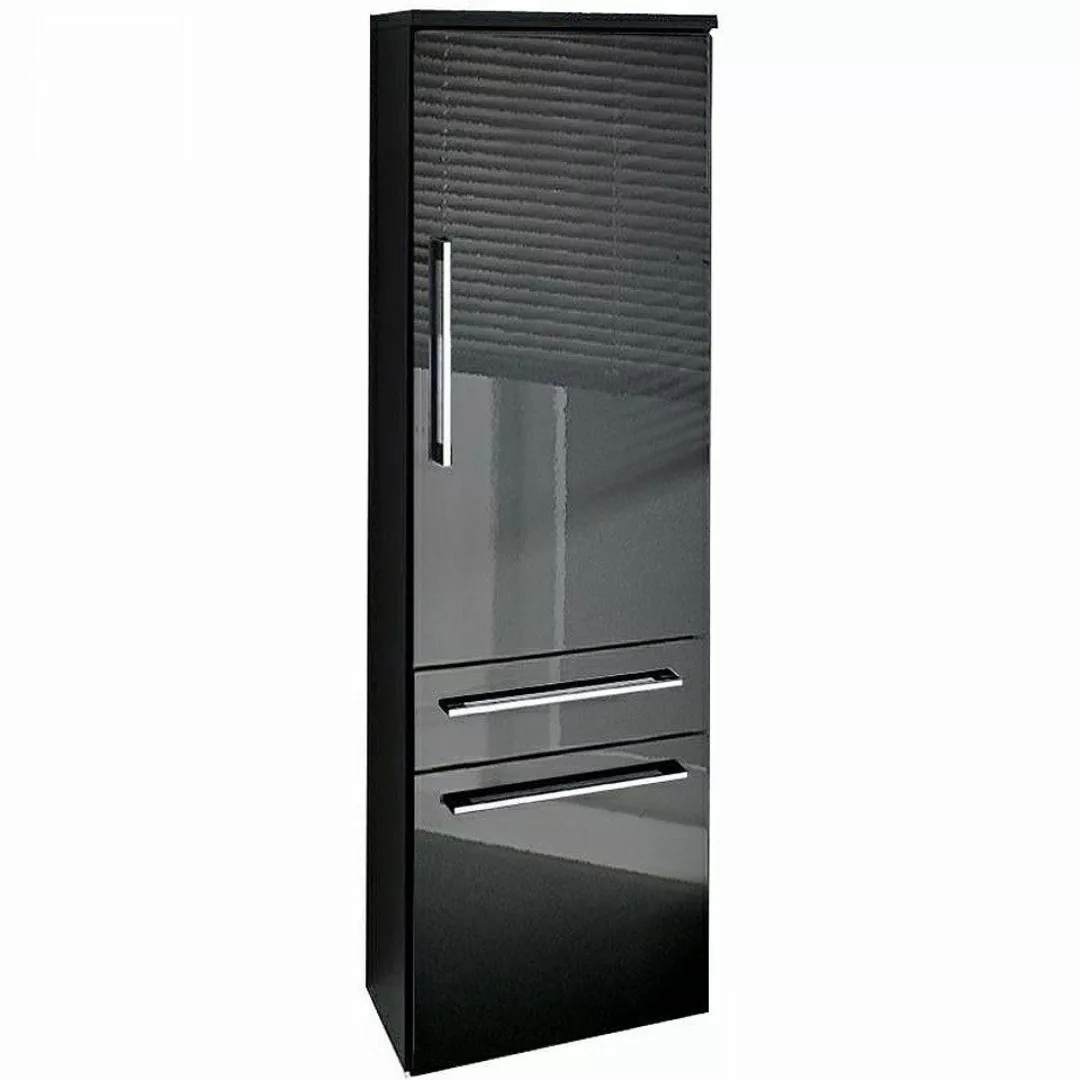 Lomadox Hochschrank HERONAS-02 Badschrank Hochglanz anthrazit günstig online kaufen