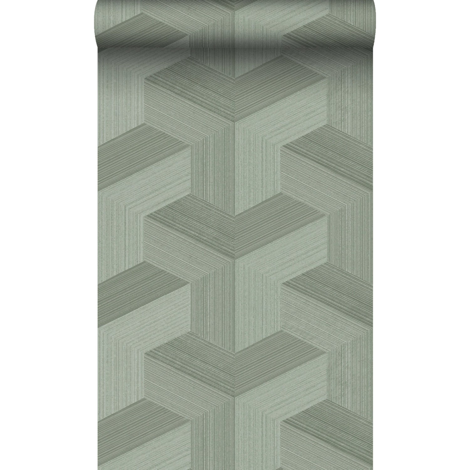 Origin Wallcoverings Öko-Strukturtapete 3D-Muster Graugrün 0.53 x 10.05 m 3 günstig online kaufen