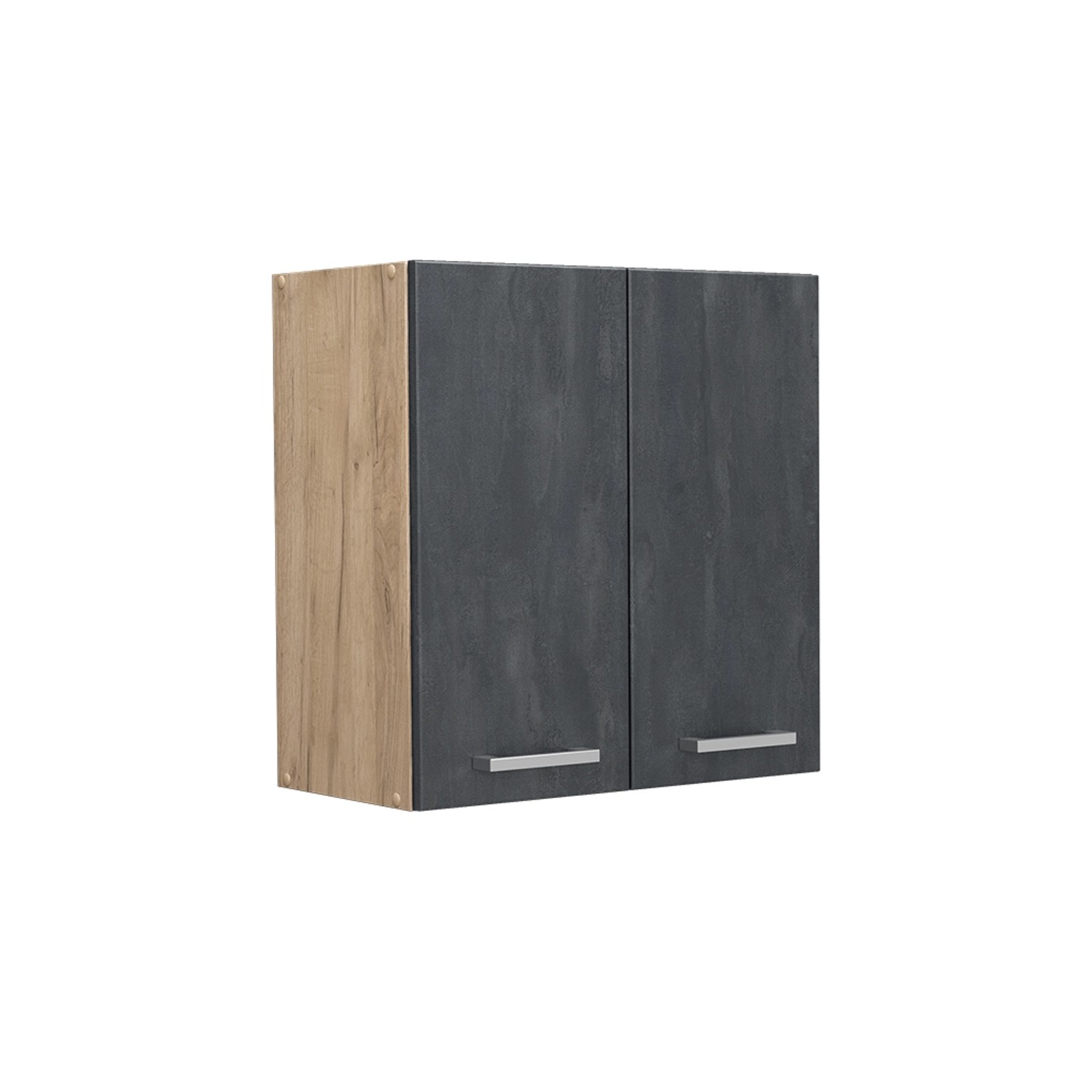 Vicco Hängeschrank R-Line, Schwarz Beton/Goldkraft Eiche, günstig online kaufen