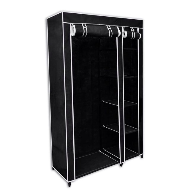 furnicato Stoffschrank Faltbarer Schwarz 110 x 45 x 175 cm günstig online kaufen