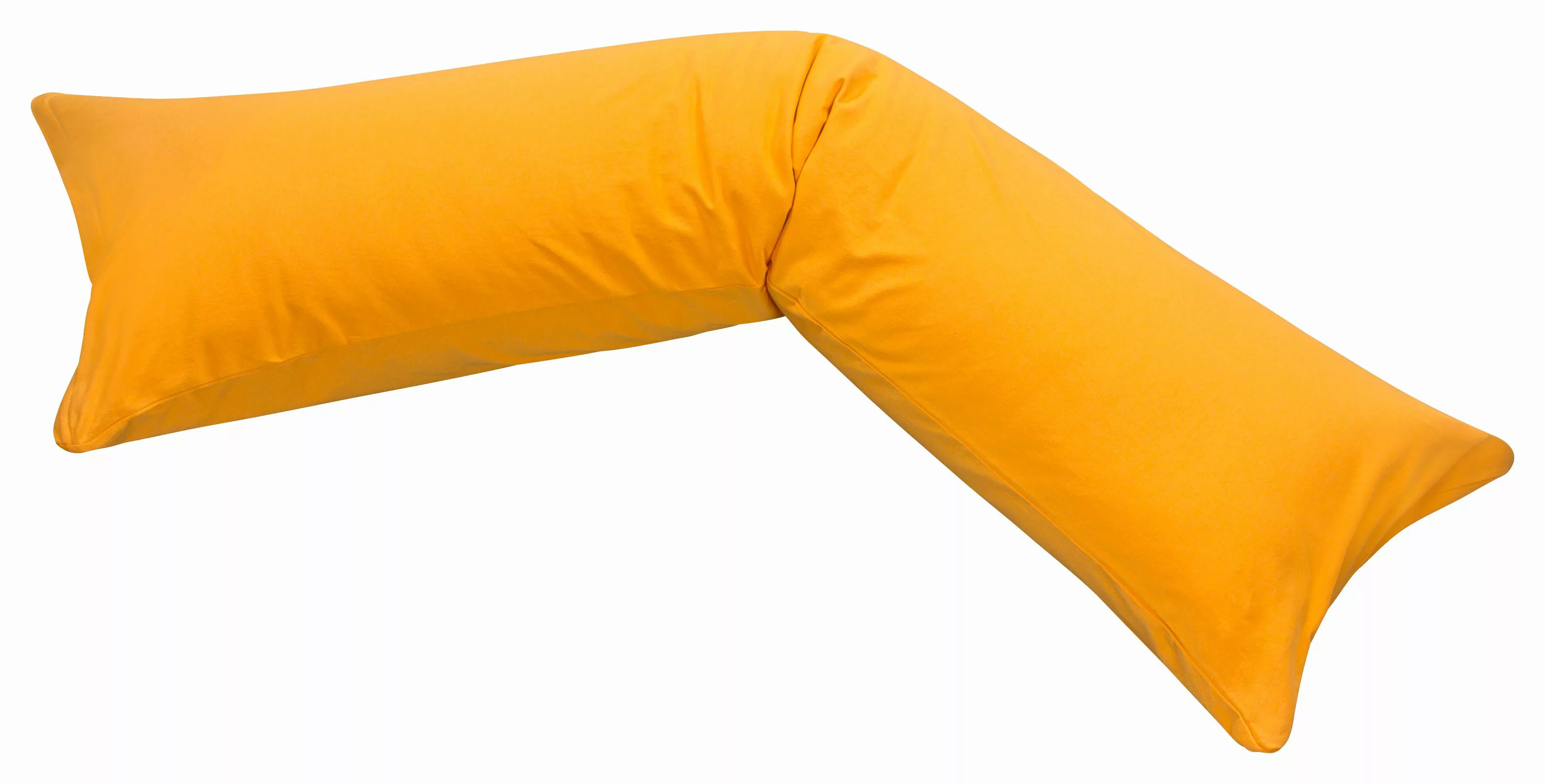 MOON 2er Pack Seitenschläferkissen Bezug Jersey Kissenbezug orange 40x145 günstig online kaufen