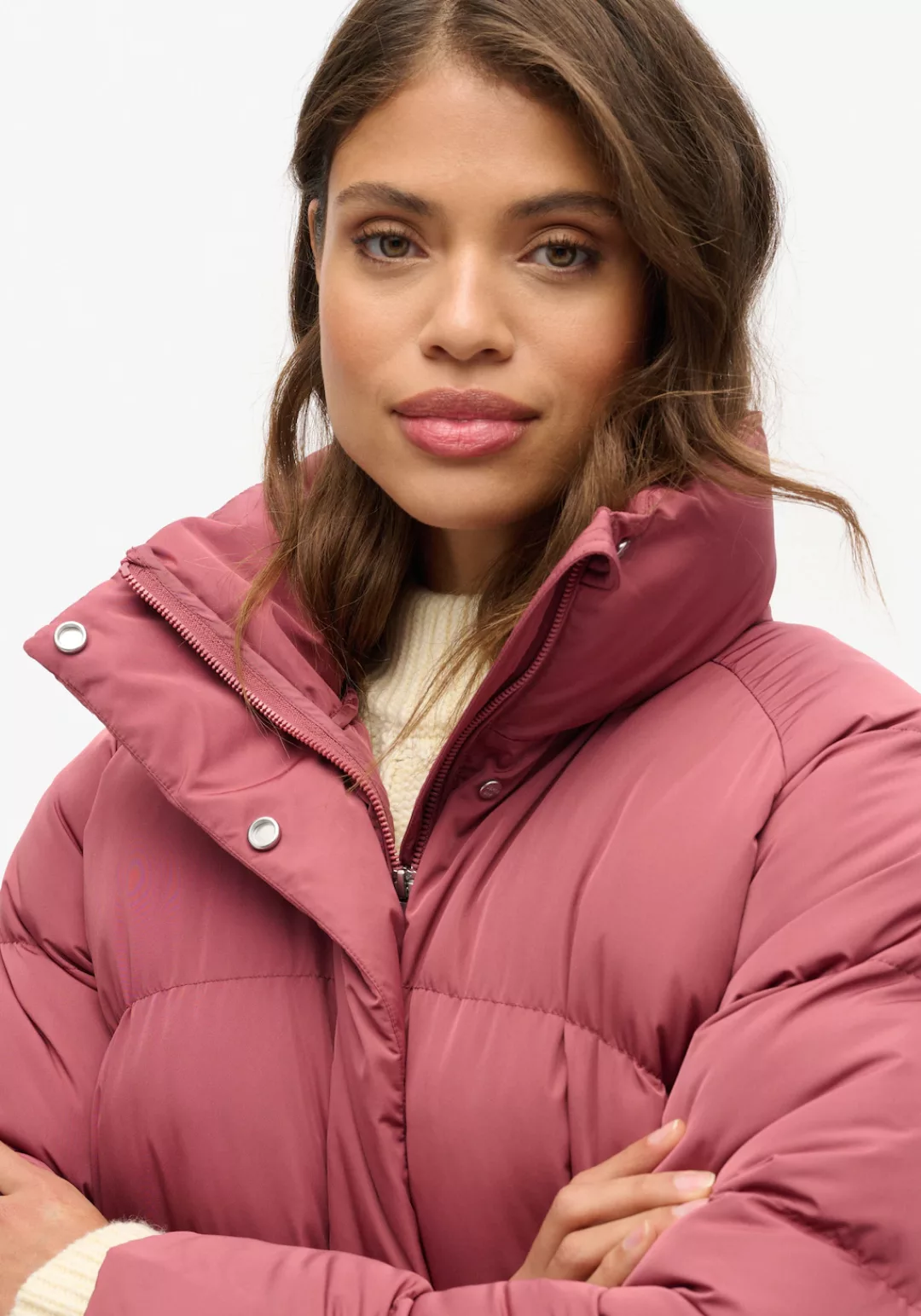 Superdry Steppjacke "MID LENGTH PUFFER JACKET", mit Kapuze günstig online kaufen