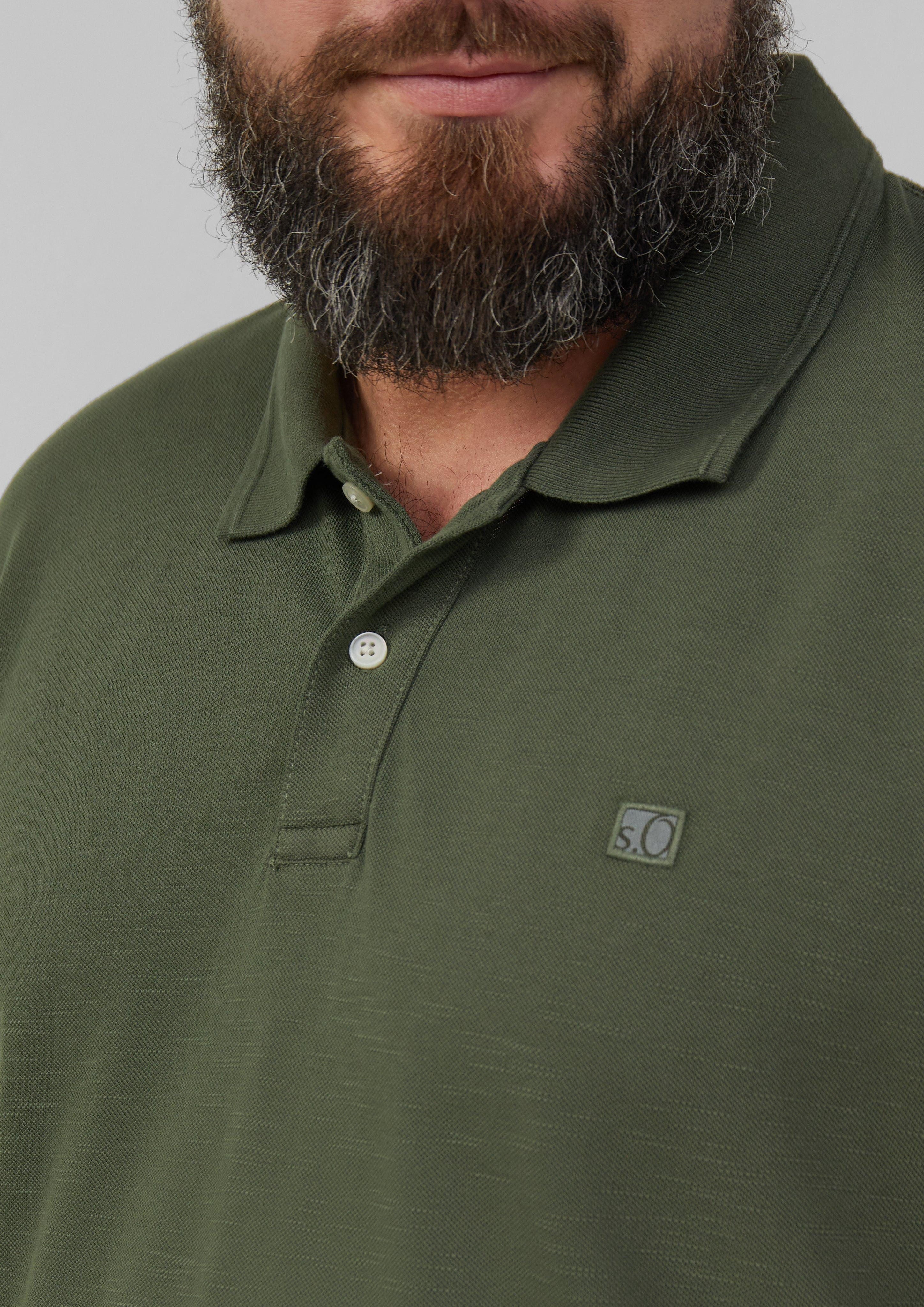 s.Oliver Kurzarmshirt Poloshirt mit kleinem Labelpatch günstig online kaufen