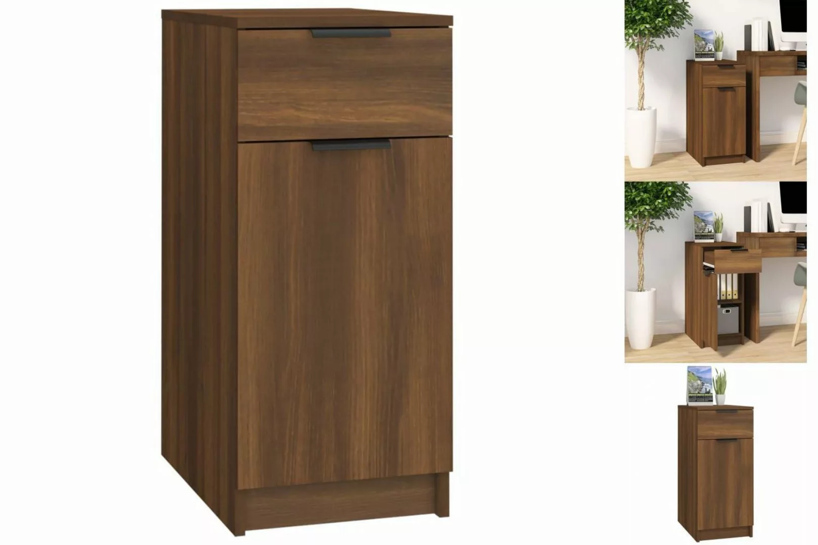 vidaXL Aktenschrank Schreibtischschrank Braun Eiche 33,5x50x75 cm Spanplatt günstig online kaufen