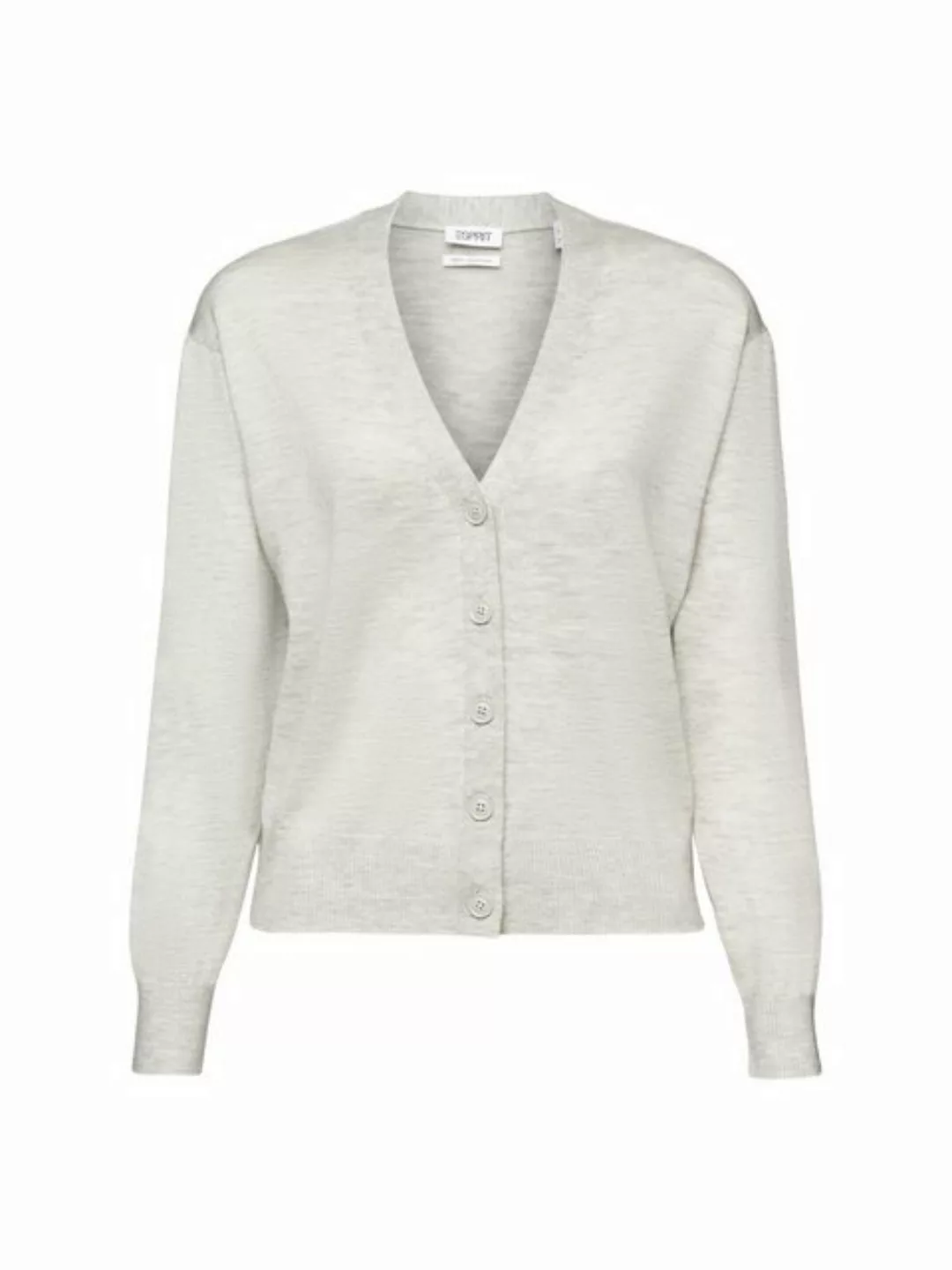 Esprit Strickjacke Melierter Kaschmir-Cardigan (1-tlg) günstig online kaufen