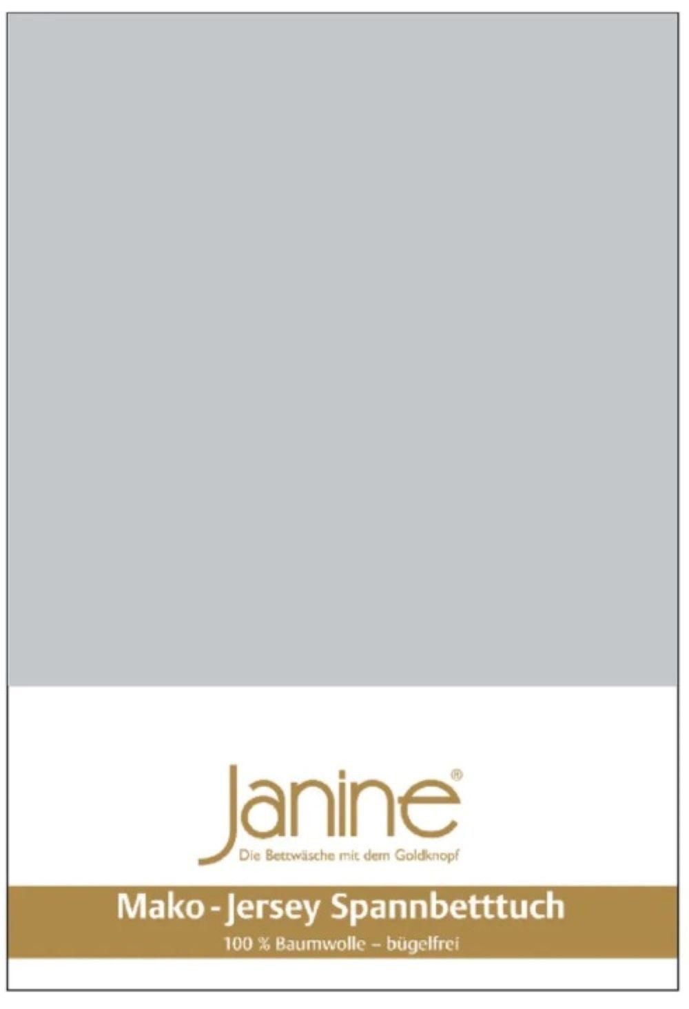 Janine Janine Spannbetttuch Mako-Feinjersey 5007 silber (18) Größe:  100x20 günstig online kaufen