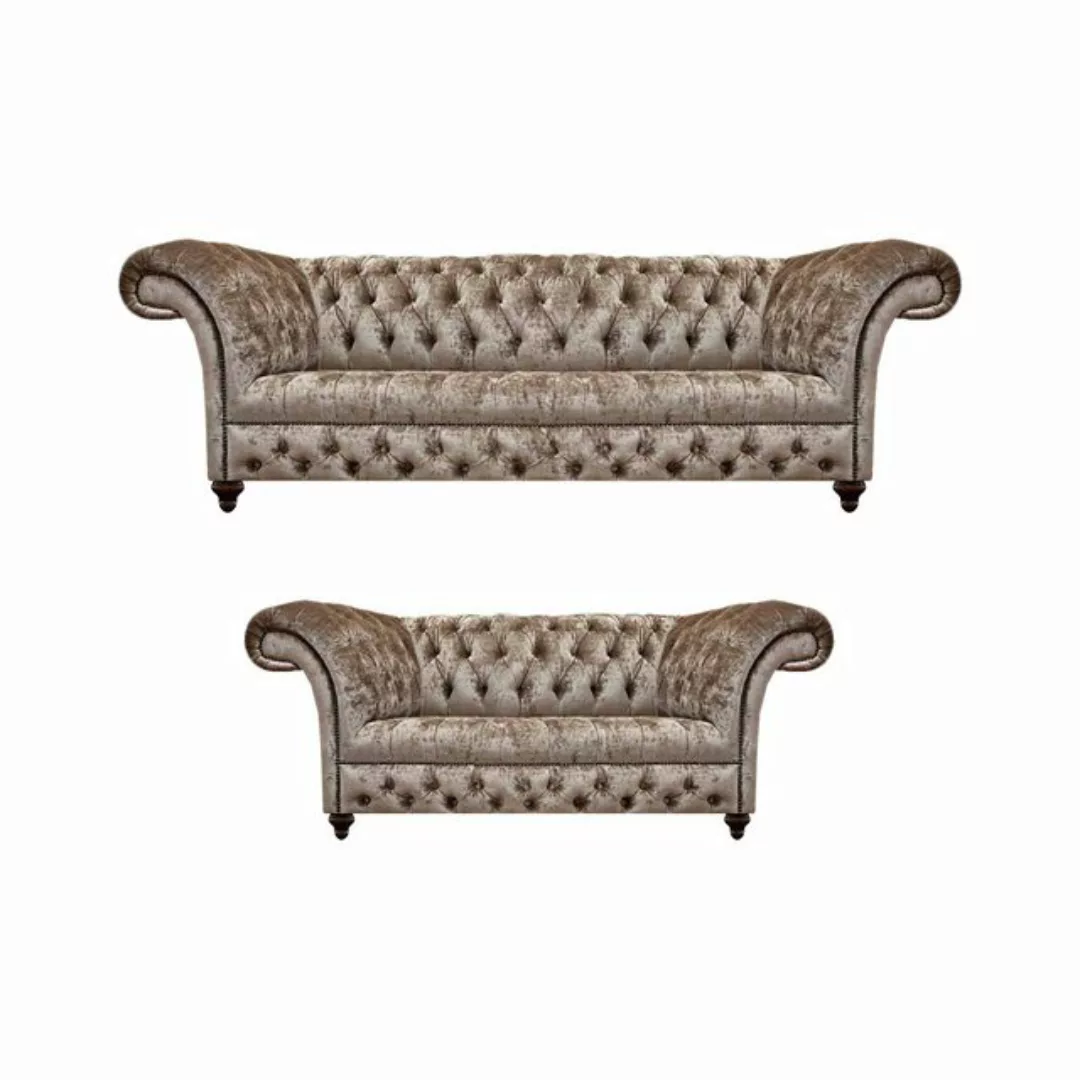JVmoebel Chesterfield-Sofa Luxus Neu Kompett 2x Sofas Design Möbel Einricht günstig online kaufen