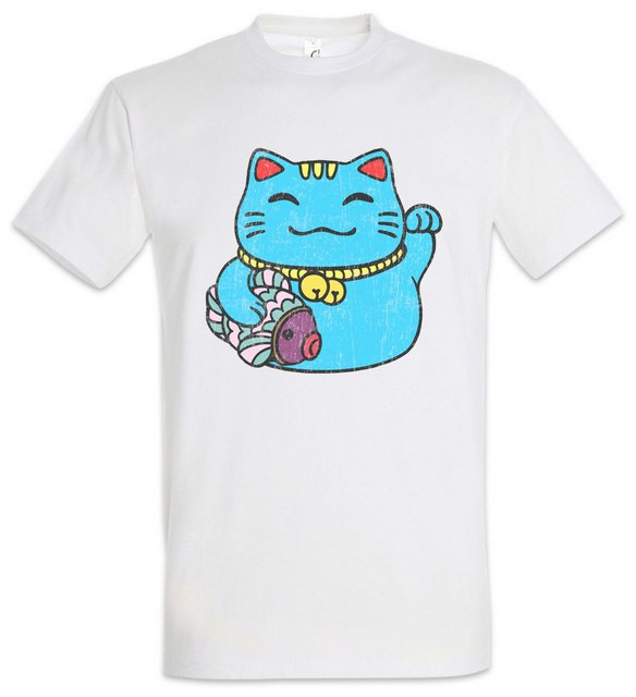 Urban Backwoods Print-Shirt Maneki Neko III Herren T-Shirt Winkekatze Manek günstig online kaufen