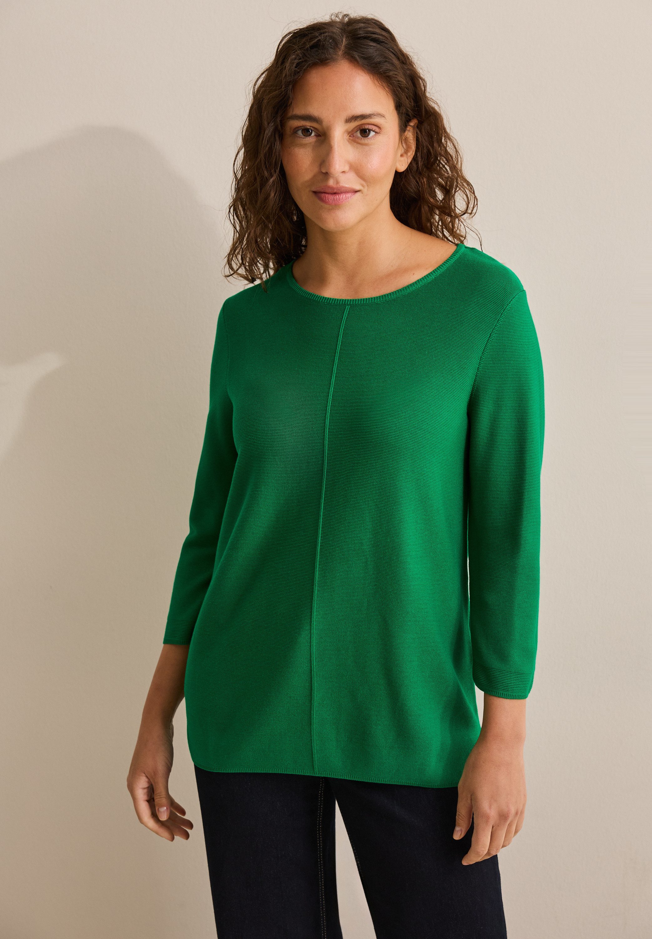 CECIL Strickpullover mit 3/4-Arm und Rundhals günstig online kaufen